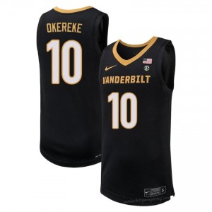 Vanderbilt Commodores #10 AK Okereke Black Jersey | Premium Stitched Men's Basketball Edition 81812785