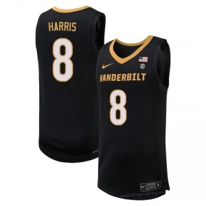 Vanderbilt Commodores #8 Tyler Harris Black Jersey | Premium Stitched Men's Basketball Edition 88022373