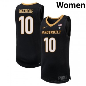 AK Okereke Vanderbilt #10 Black Tackle Twill Jersey | Women's College Vandy Hoops 72994980