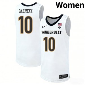 Vanderbilt Commodores AK Okereke #10 White Women's Basketball NCAA Jersey | Collector's Grade 84876349