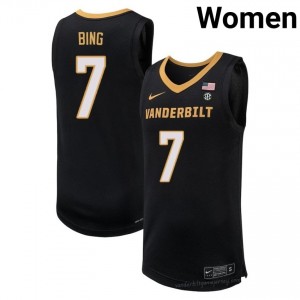 Chandler Bing Vanderbilt #7 Black Tackle Twill Jersey | Women's College Vandy Hoops 14651512