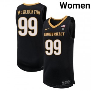 Devin McGlockton Vanderbilt #99 Black Tackle Twill Jersey | Women's Player Vandy Hoops 27513089