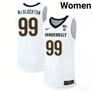 Vanderbilt Commodores Devin McGlockton #99 White Women's Basketball University Jersey | Collector's Grade 93585088