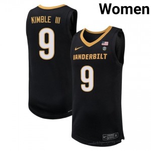 George Kimble III Vanderbilt #9 Black Tackle Twill Jersey | Women's College Vandy Hoops 67618775