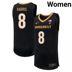 Tyler Harris Vanderbilt #8 Black Tackle Twill Jersey | Women's Player Vandy Hoops 53245552