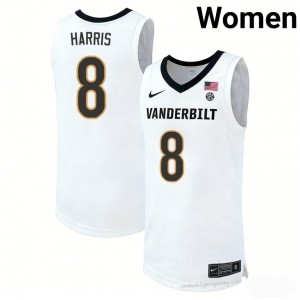Vanderbilt Commodores Tyler Harris #8 White Women's Basketball University Jersey | Collector's Grade 50028478