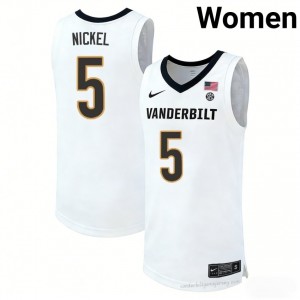 Vanderbilt Commodores Tyler Nickel #5 White Women's Basketball NCAA Jersey | Collector's Grade 96067423